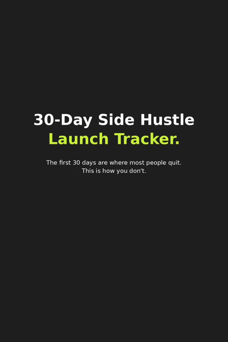 30-Day Launch Tracker