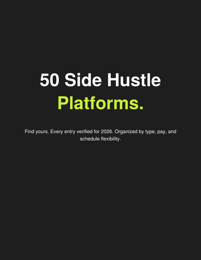 50 Side Hustle Platforms