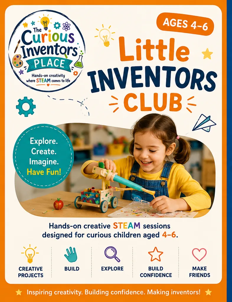Saturday 11th July – Little Inventors (Ages 4–6)