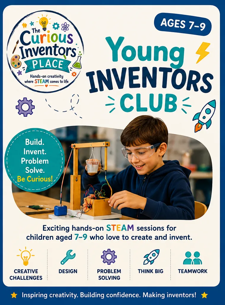 Saturday 11th July – Young Inventors Club (Ages 7–9)