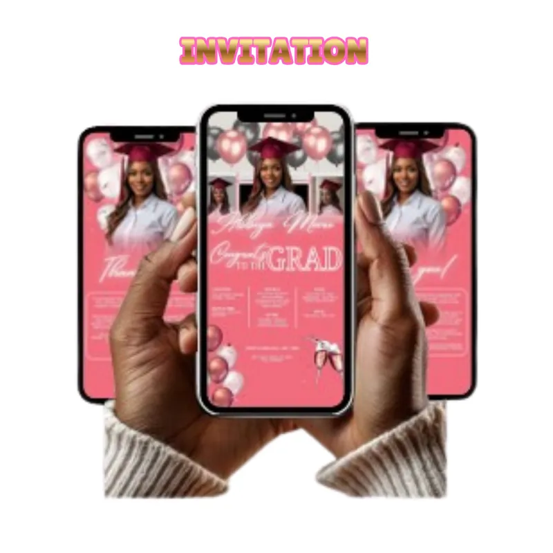 Congrats Pink Graphic - Invite