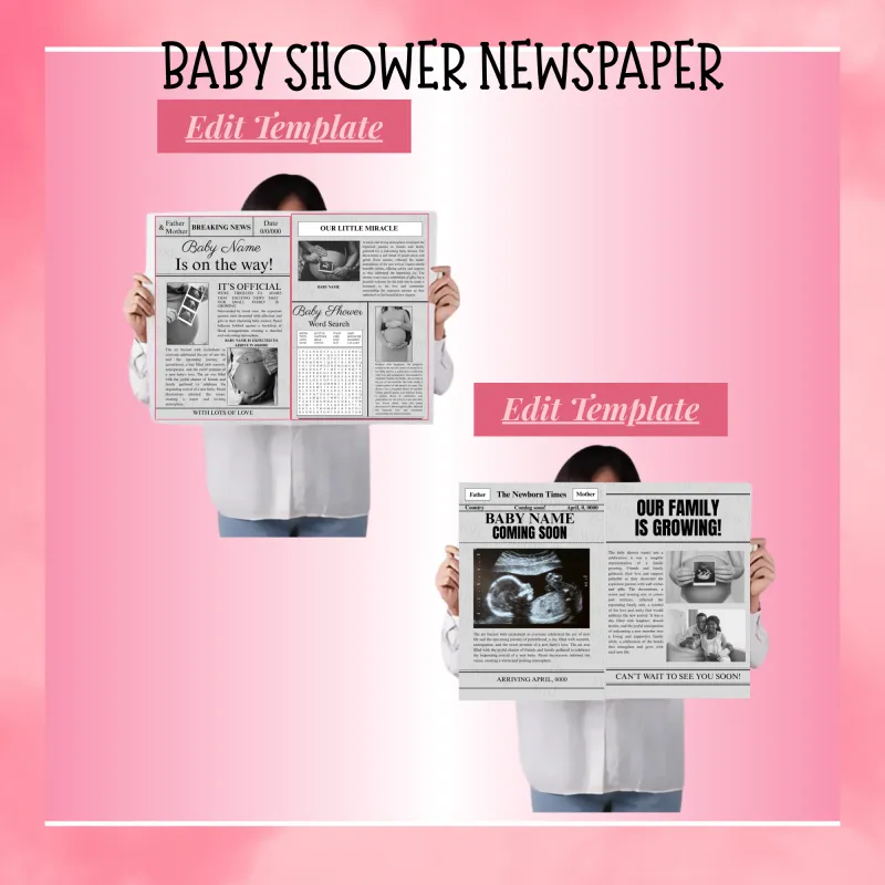 Baby Shower News Paper