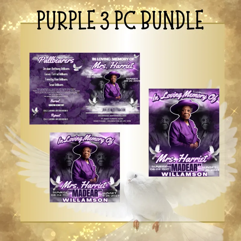 Memorial 3pc Purple