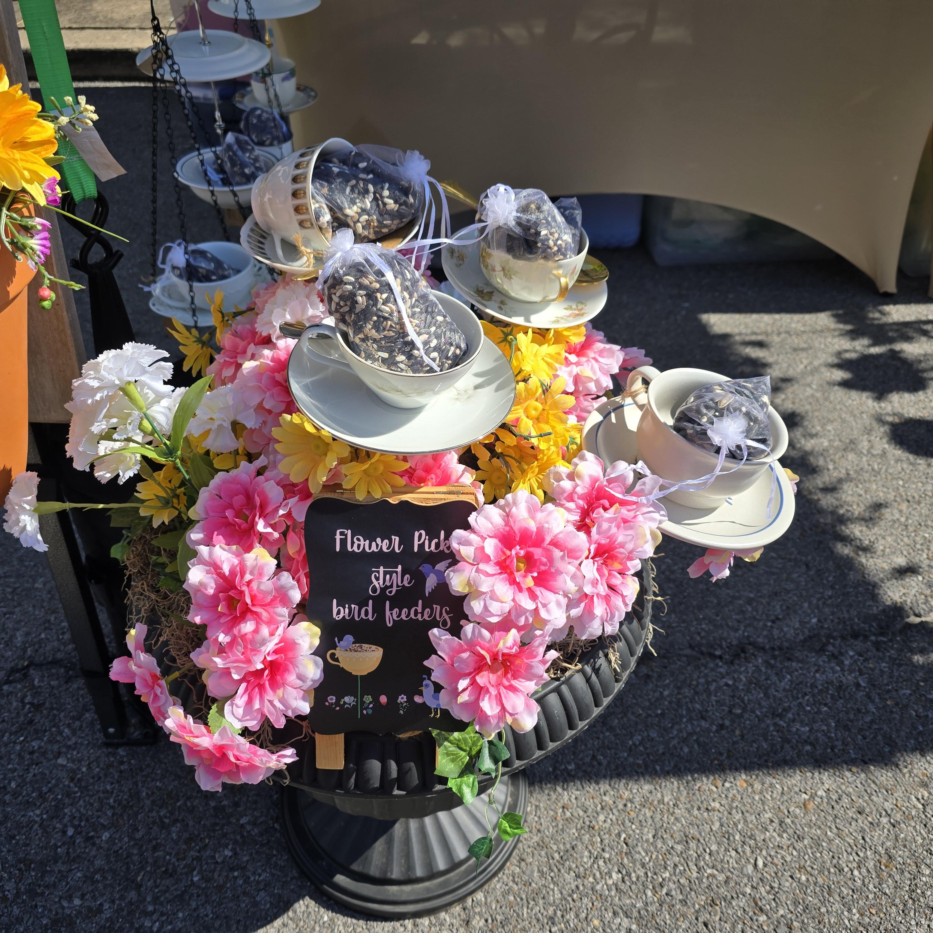 Flower Pick Bird Feeders