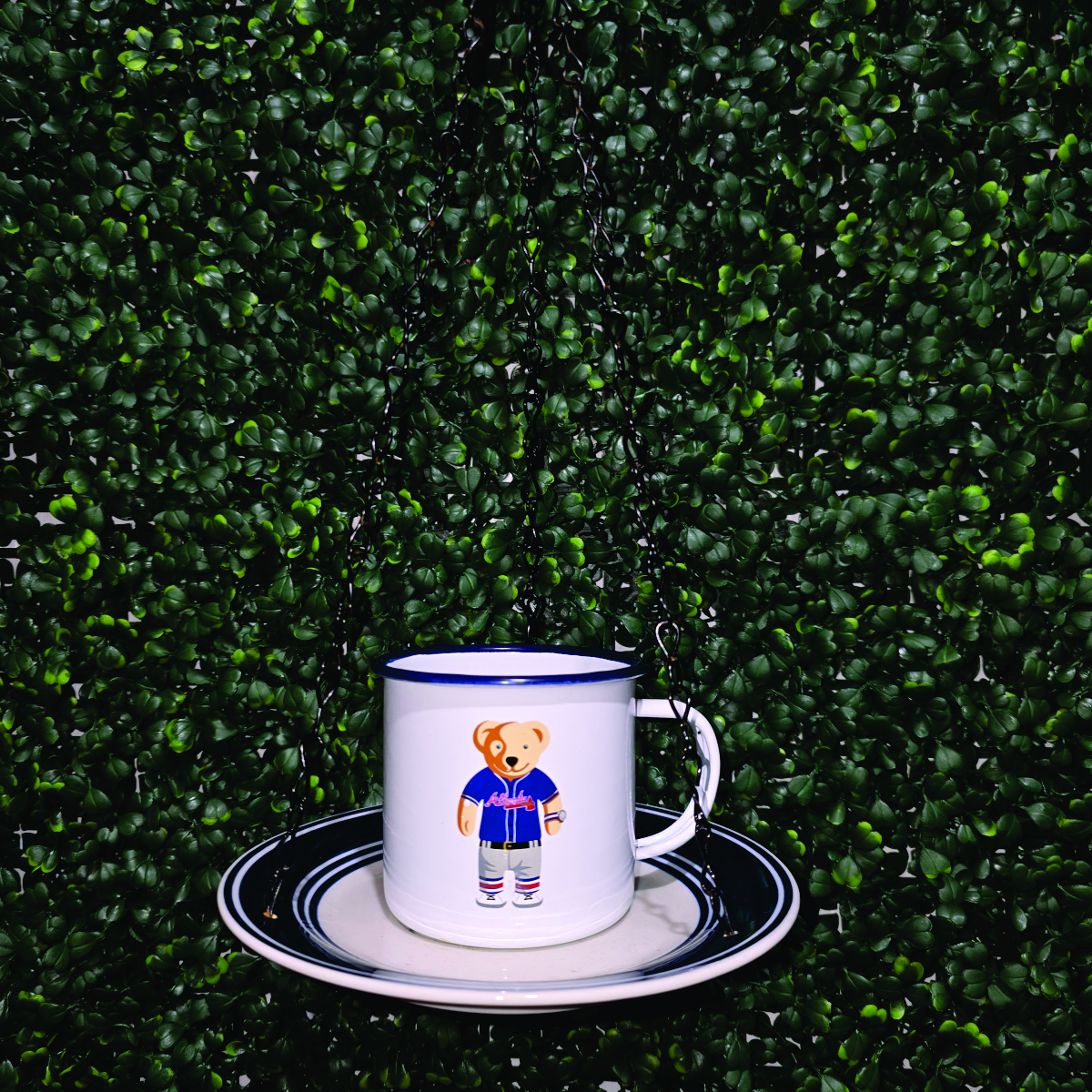 Home Run Garden Teacup Bird Feeder | Atlanta Baseball Camp Mug