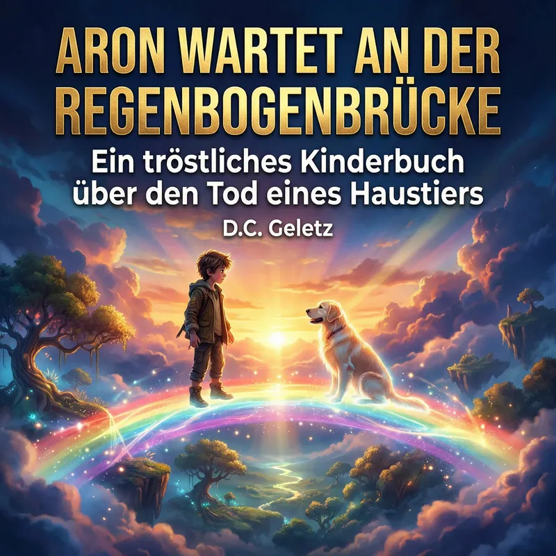 Aron wartet an der Regenbogenbrücke-Ein tröstliches Kinderbuch über den Tod eines Haustiers