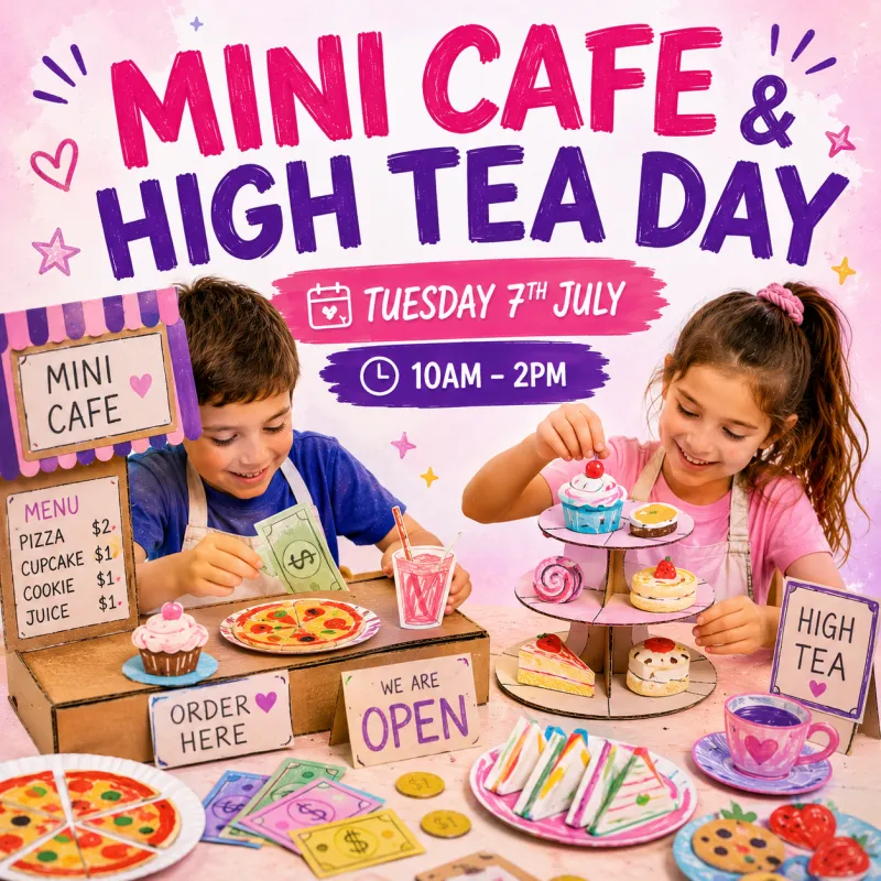 Wed 8th July: Mini Café & High Tea Day