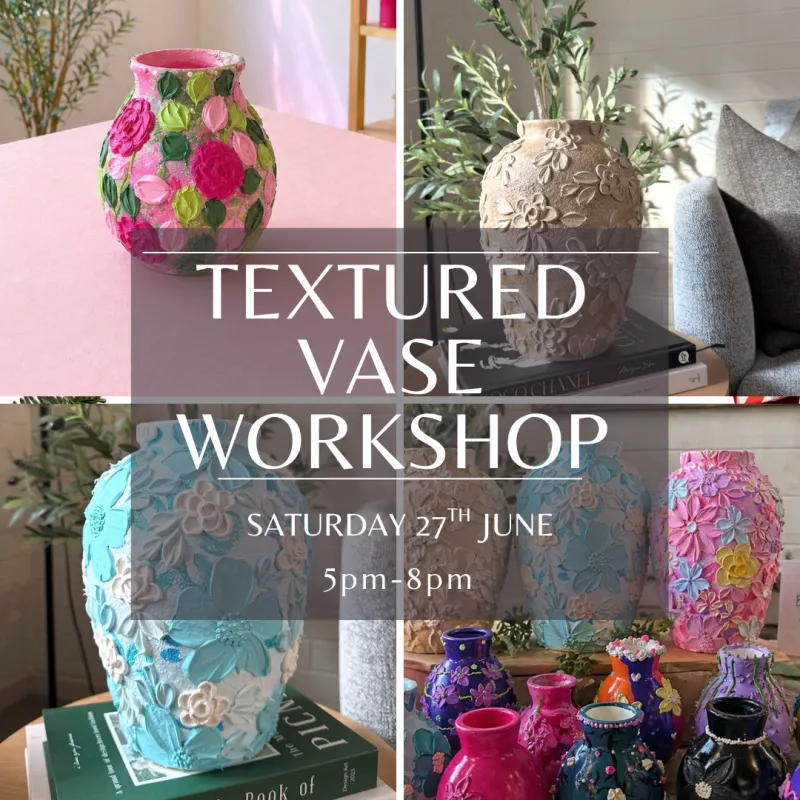 Textured Vases Saturday 27th June 5pm-8pm