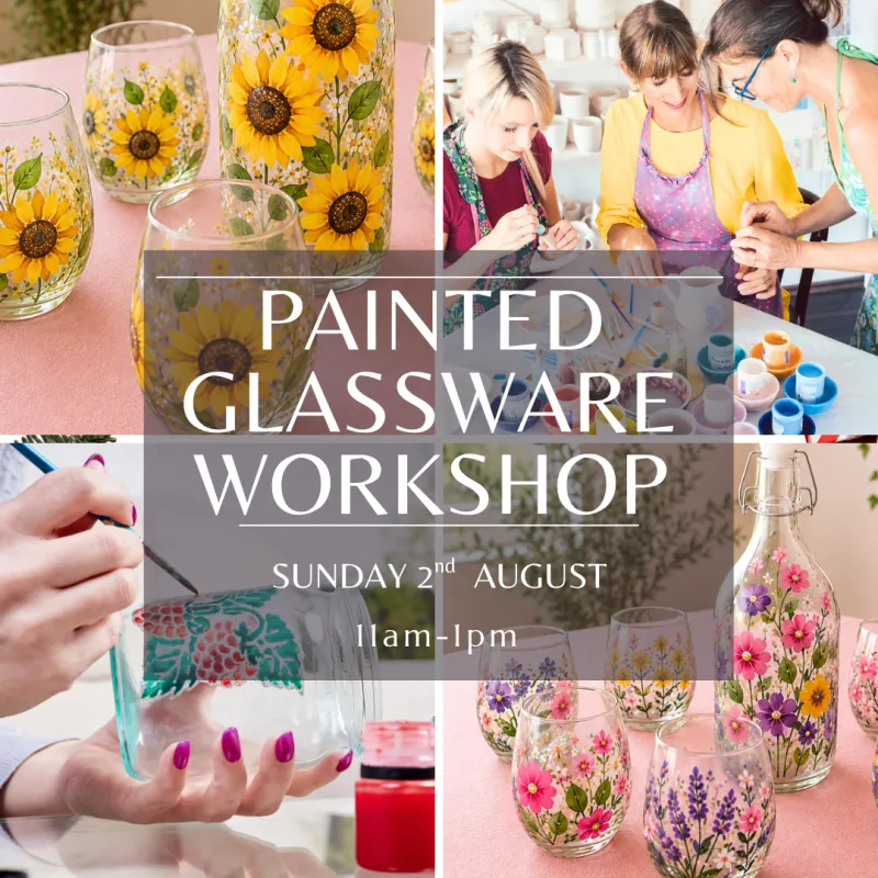 Sunday 2nd August Painted Glassware Workshop
