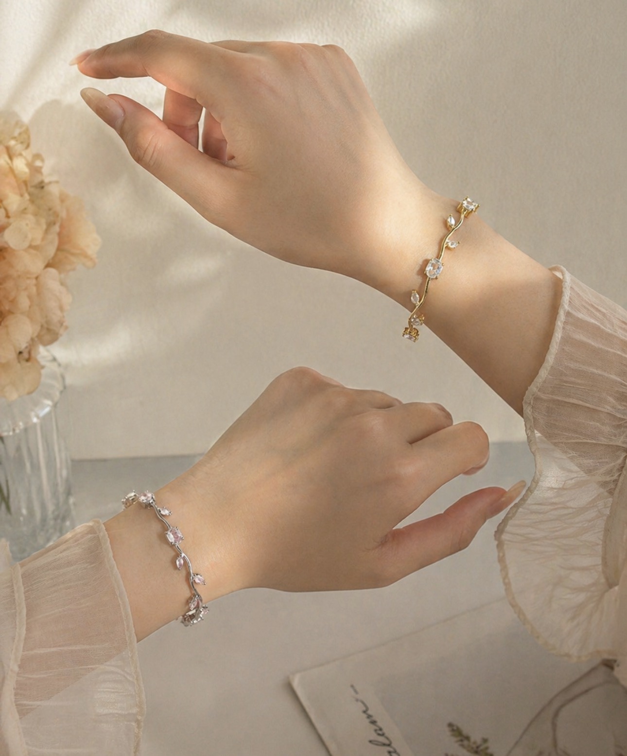 Everbloom Crystal Vine Bracelet