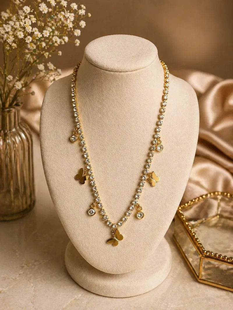 Mariposa Glitz Charm Necklace
