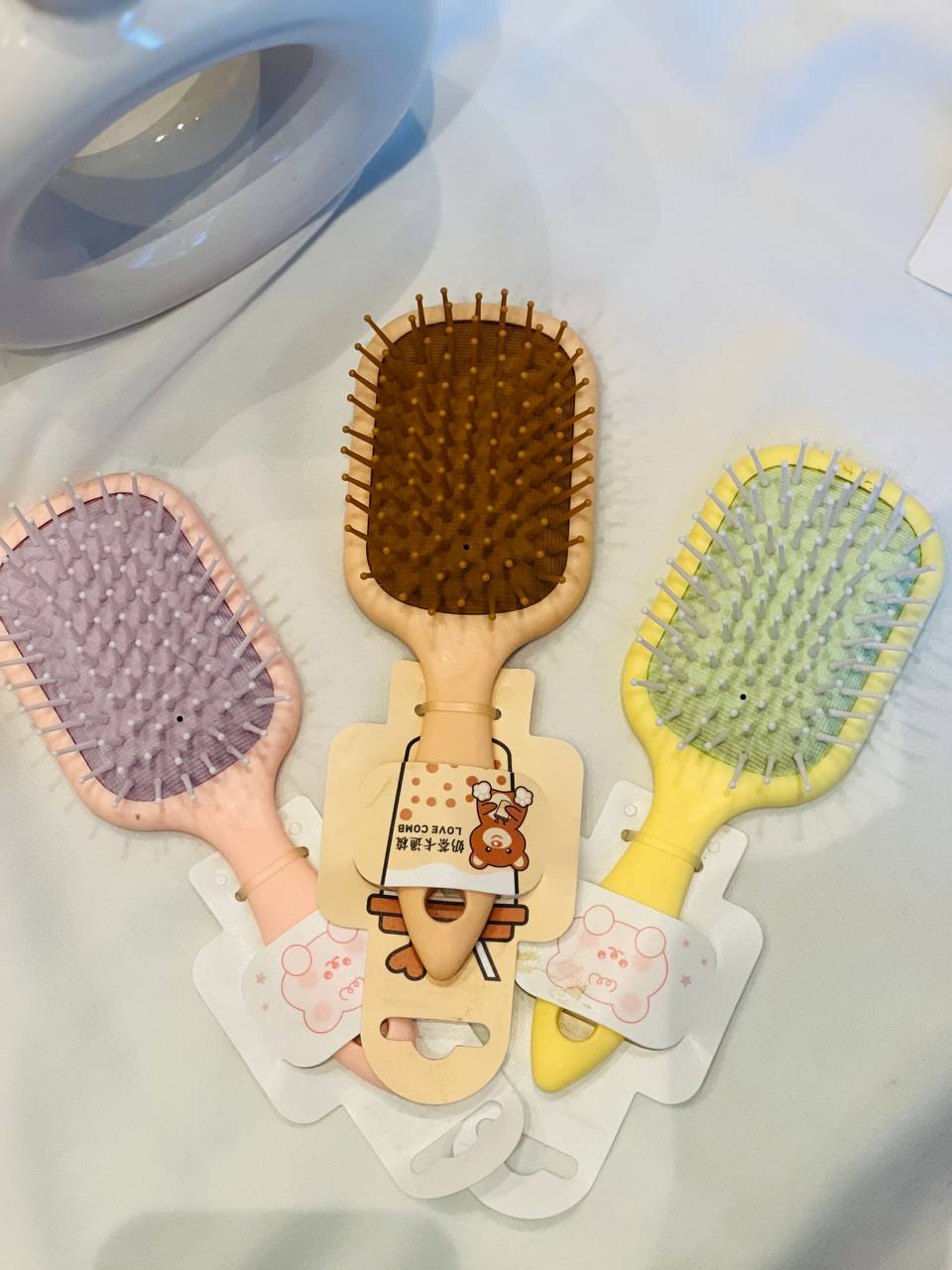 Honey Bear Mirror & Massage Paddle Brush