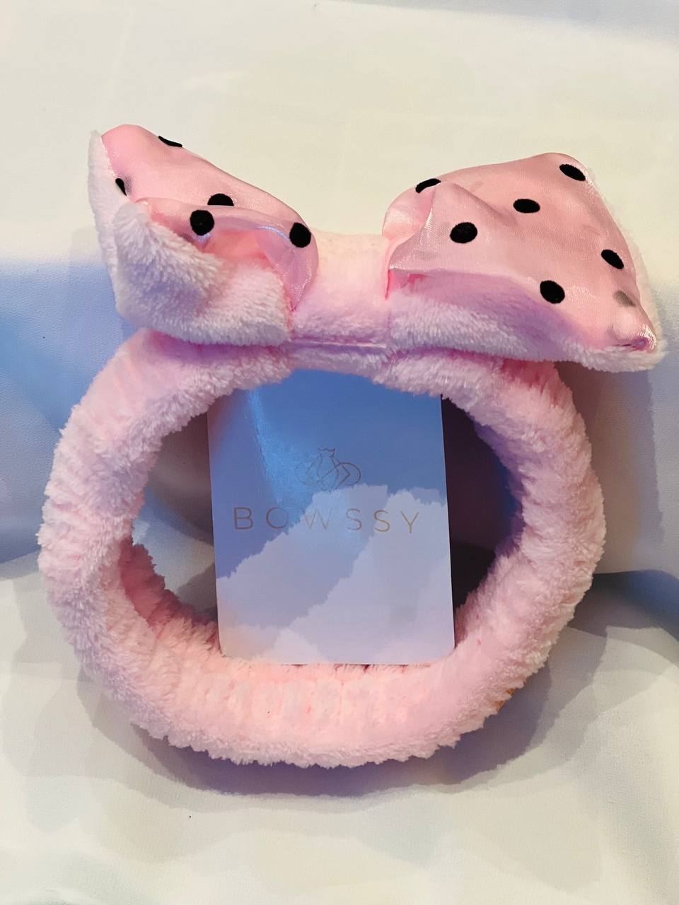Soft Petal Polka-Dot Spa Headband