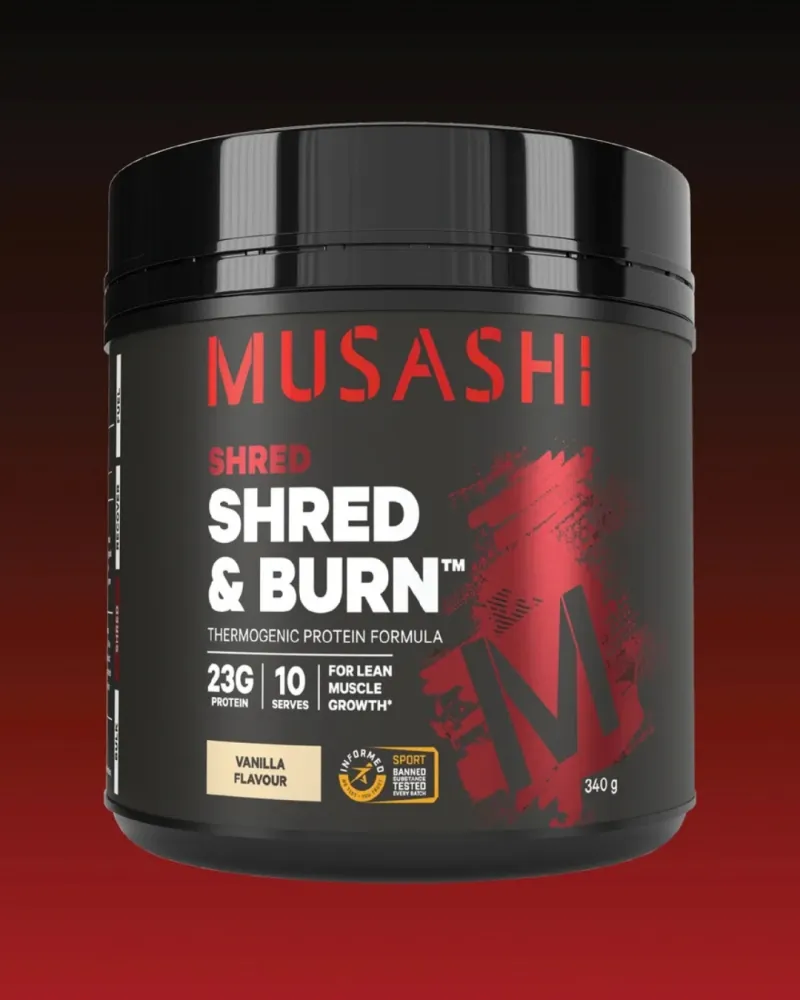 Musashi Shred & Burn Protein Powder