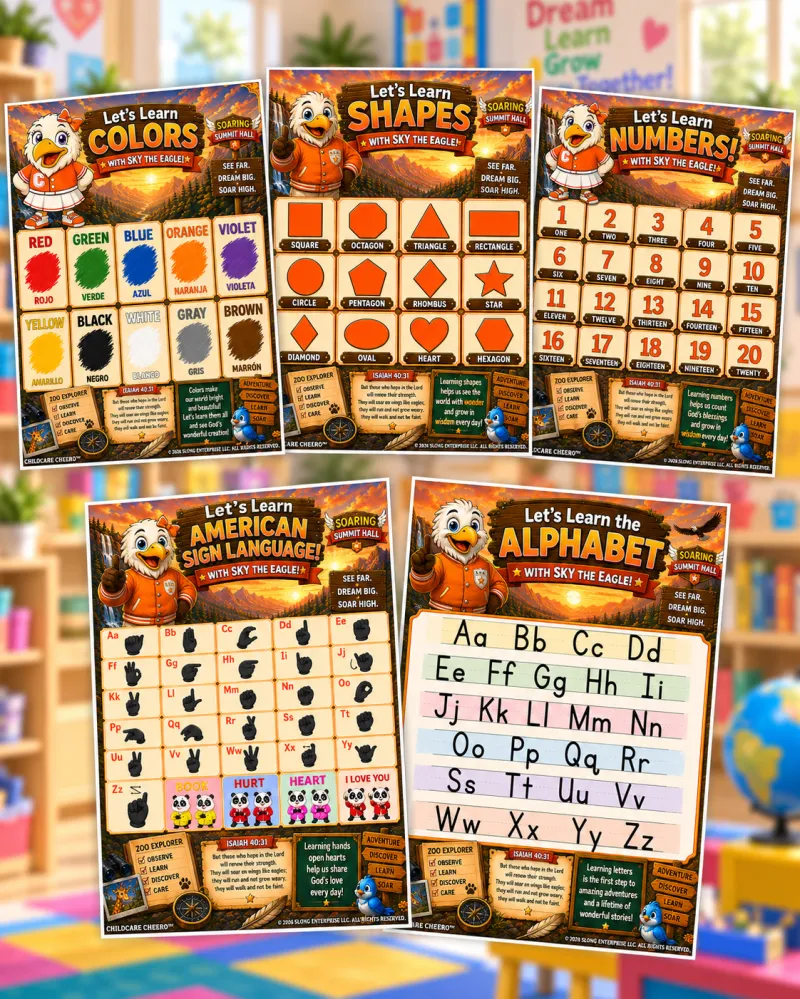 Sky the Eagle Preschool Learning Poster Bundle