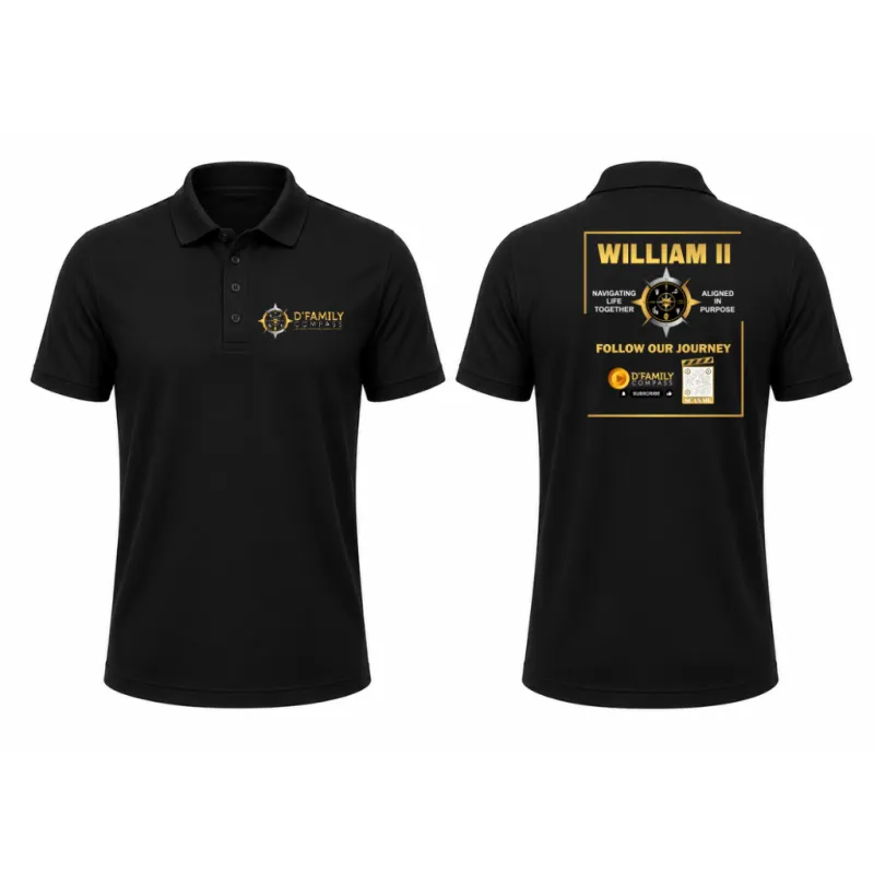 D'Family Compass Polo - Black