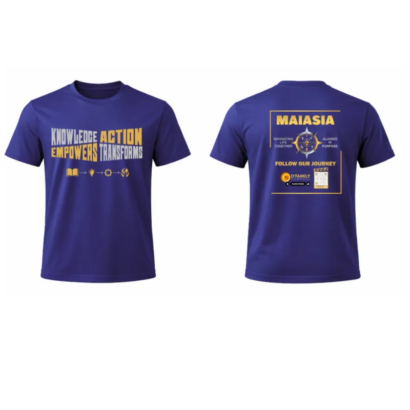 D'Family Compass  - Knowledge Empowers - T'shirt - Purple