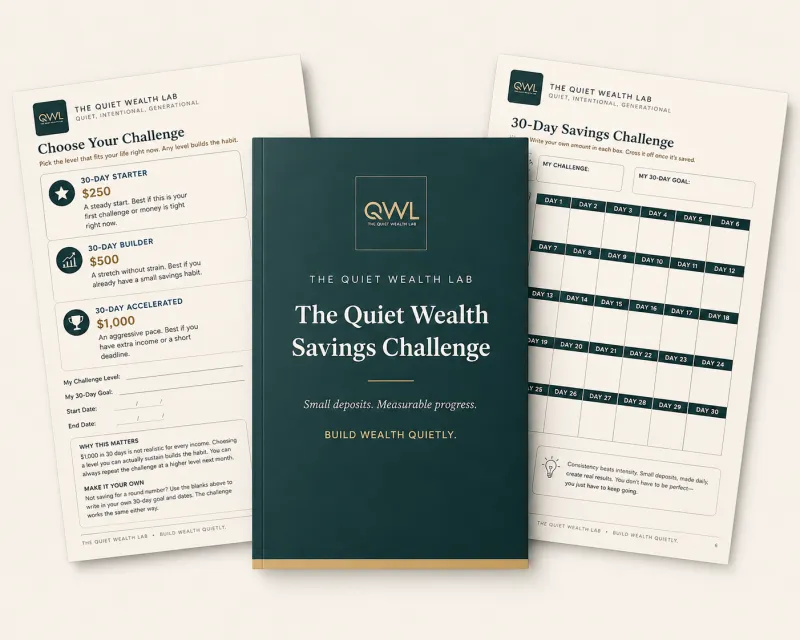 Quiet Wealth Savings Challenge