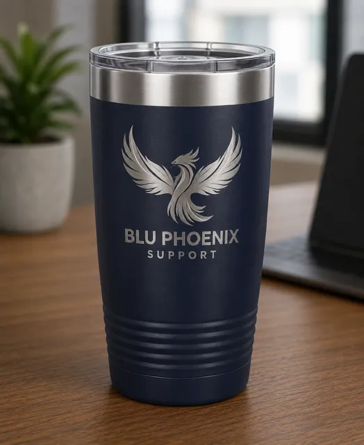 Blue Phoenix Support 20 Oz Tumbler