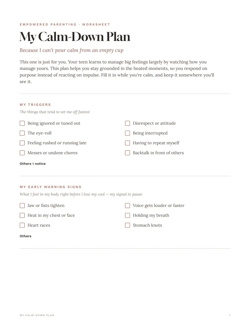 My Calm-Down Plan