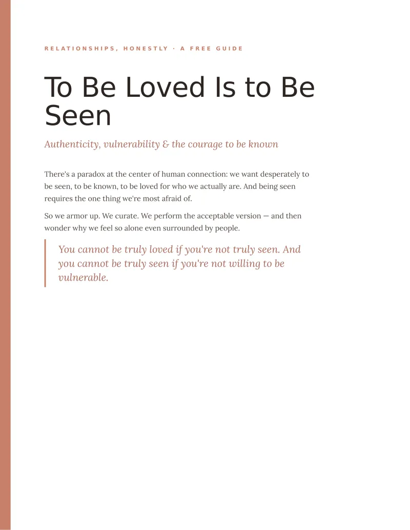 To Be Loved Is to Be Seen