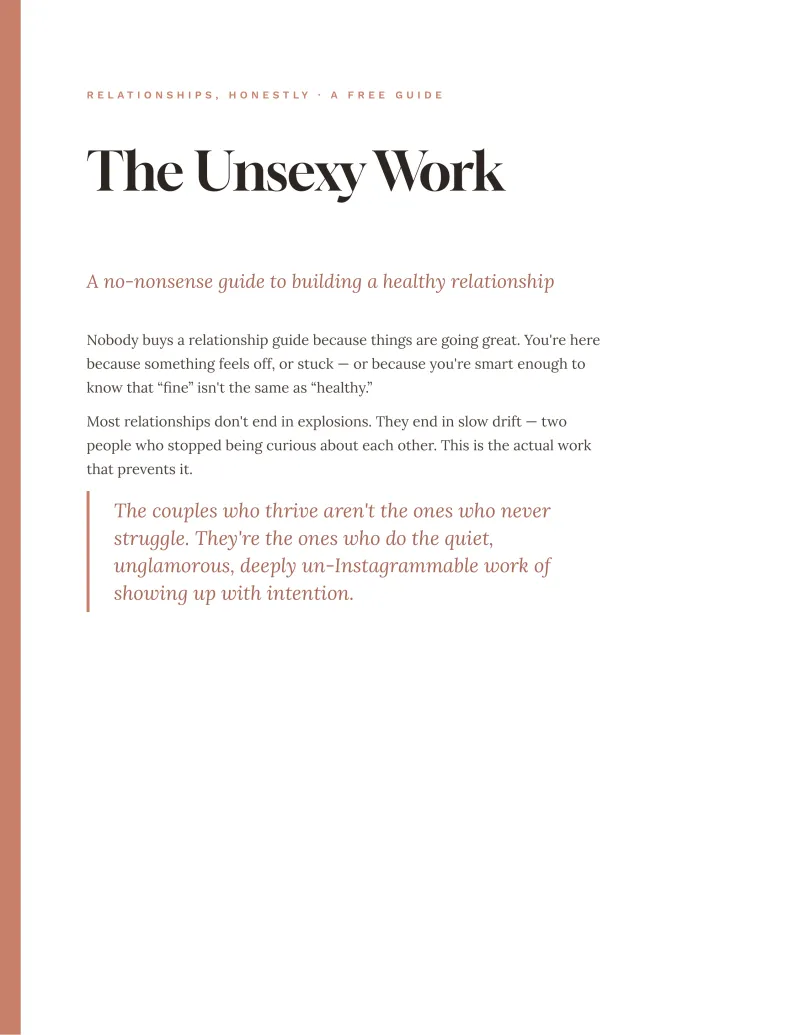 The Unsexy Work