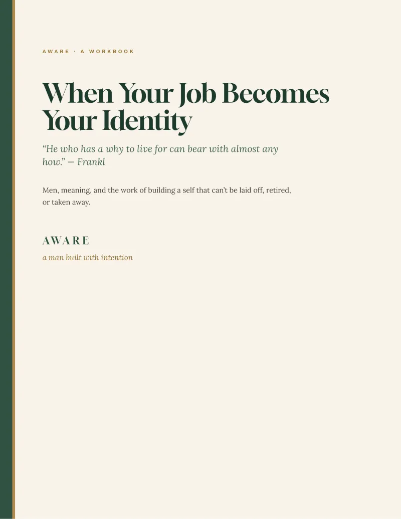 When Your Job Becomes Your Identity