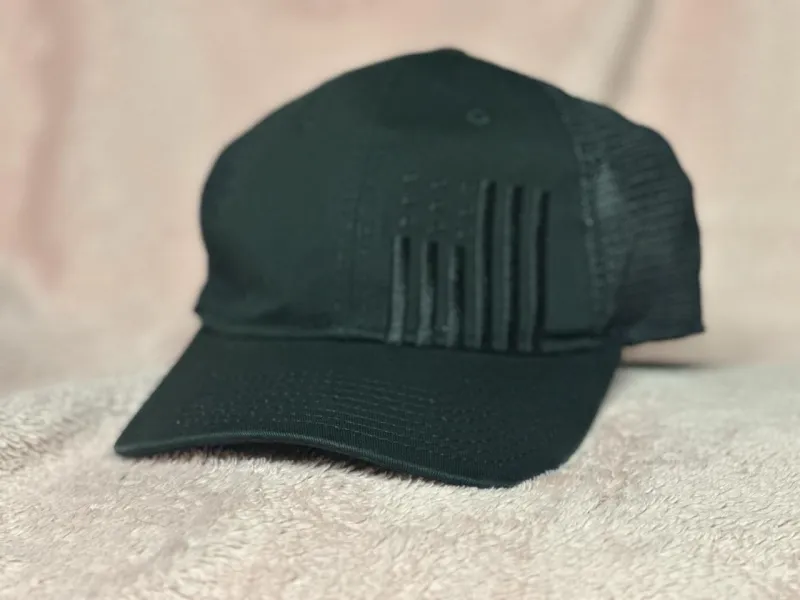 All-Black American Flag Trucker