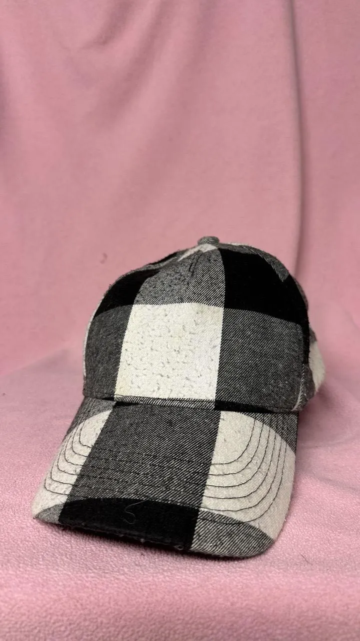 Black & White Checkered Cap