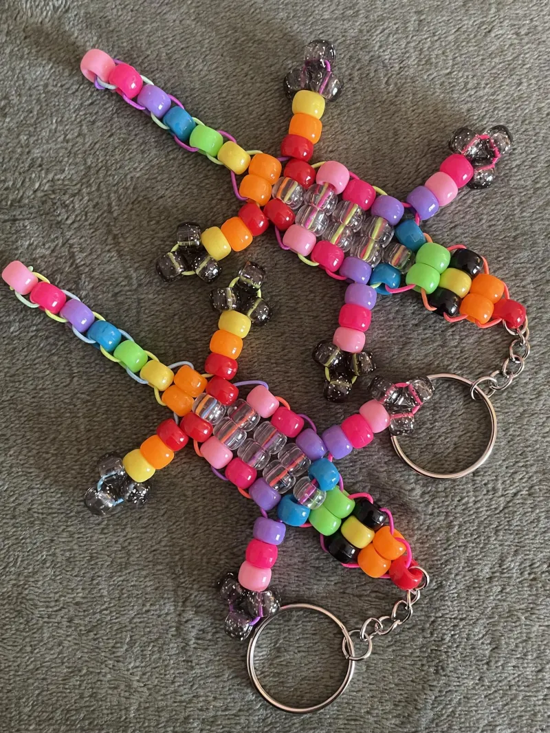 Rainbow Lizard Keychain