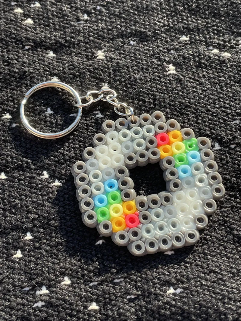 Perler Bead CD Keychain