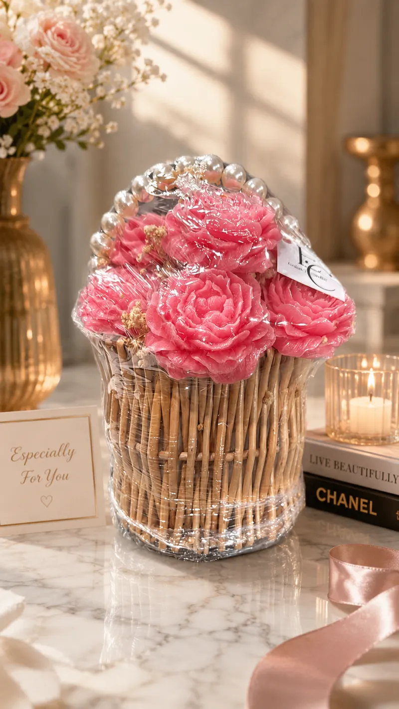 Luxury Floral Decorative Gift Basket
