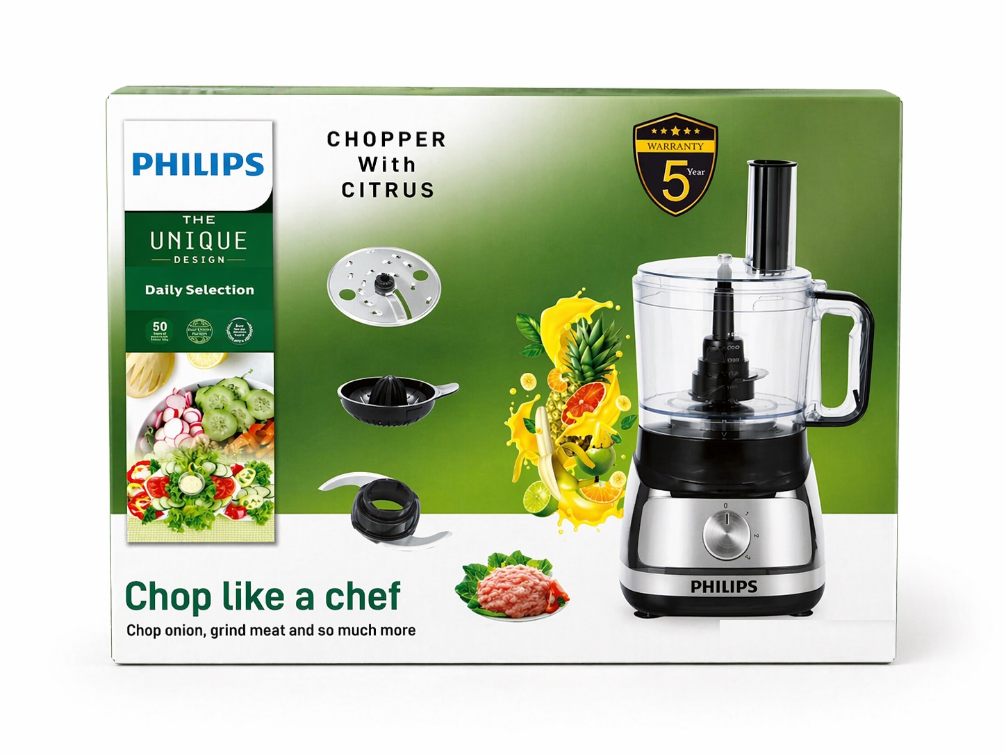 Philips Chopper with Citrus Juicer – Multi Function Food Processor