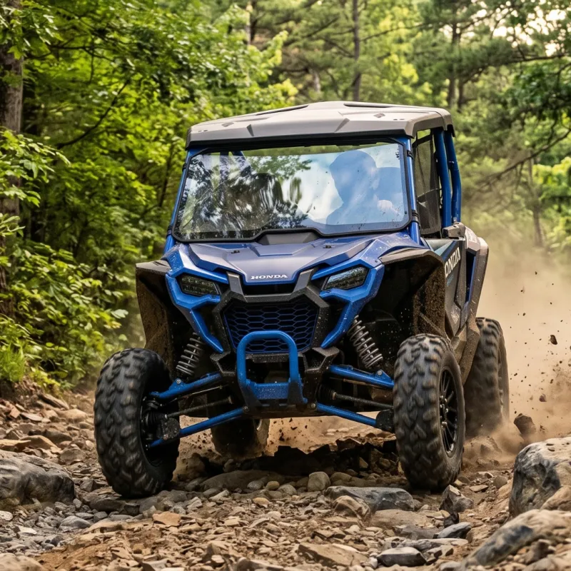 2024 Honda Talon carving a forest trail in Red River Gorge