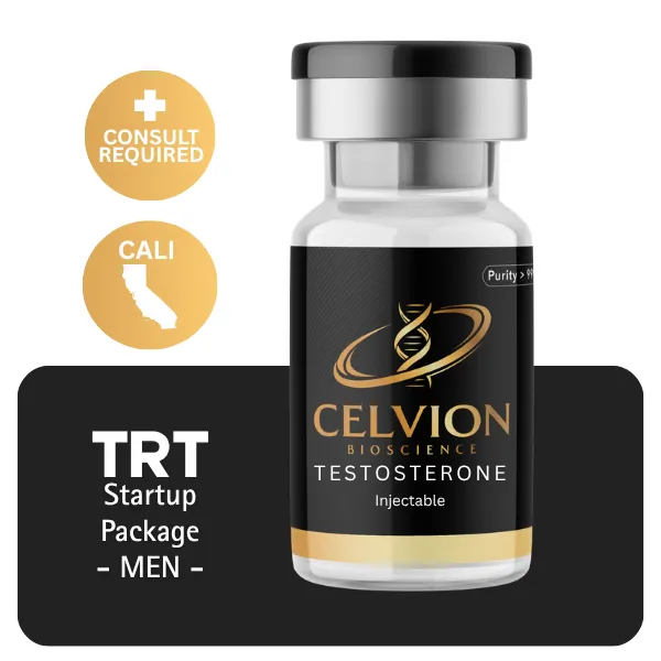 TRT CALI Men's Startup Package 60 days (Consult, Labs, Cypionate 200mg/mL 10mL + Anastrozole 24×1mg)