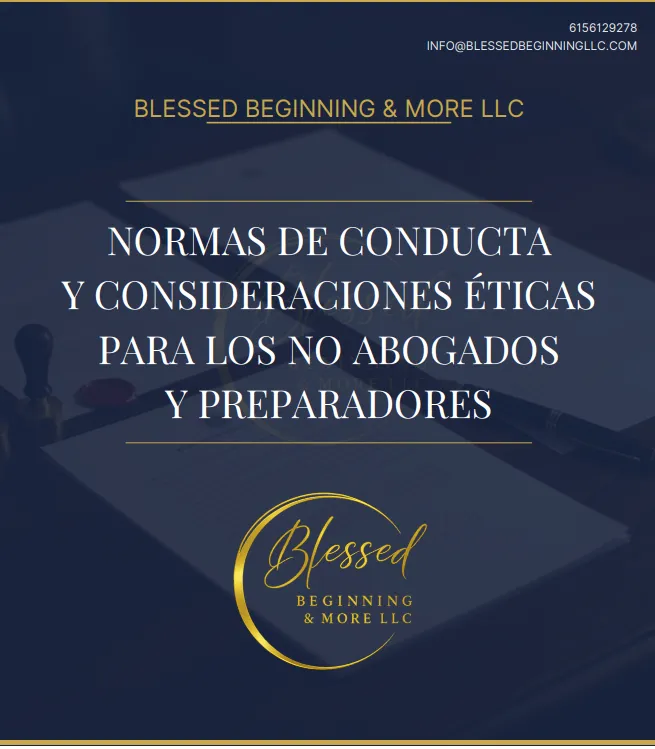 NORMAS DE CONDUCTA Y CONSIDERACIONES ÉTICAS PARA LOS NO ABOGADOS Y PREPARADORES