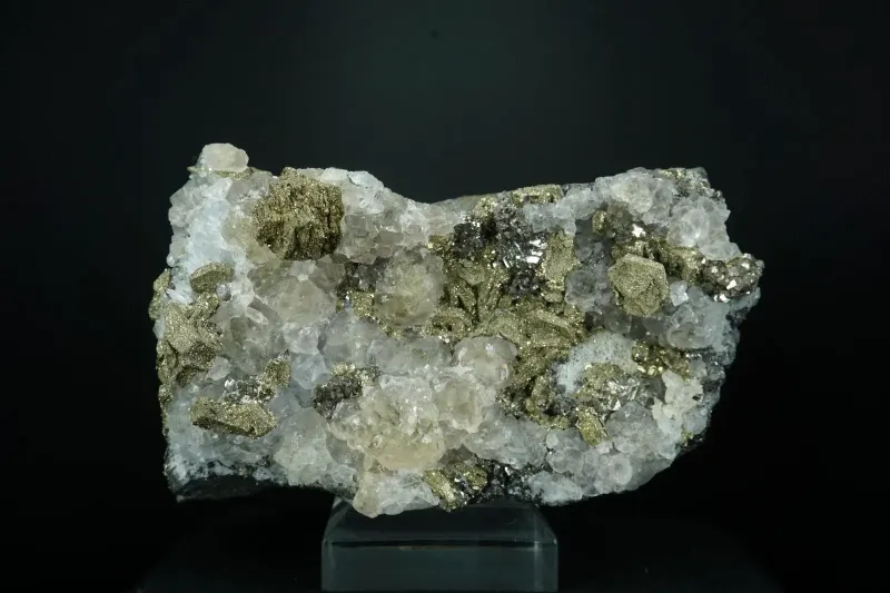 Pyrite ps. Pyrrhotite & Fluorite - Huanzala Mine, Peru