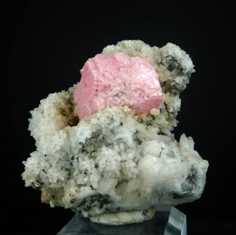 Rhodochrosite & Quartz - Sunnyside Mine, Colorado