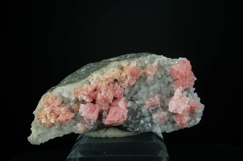 Rhodochrosite & Quartz - Sunnyside Mine, Colorado