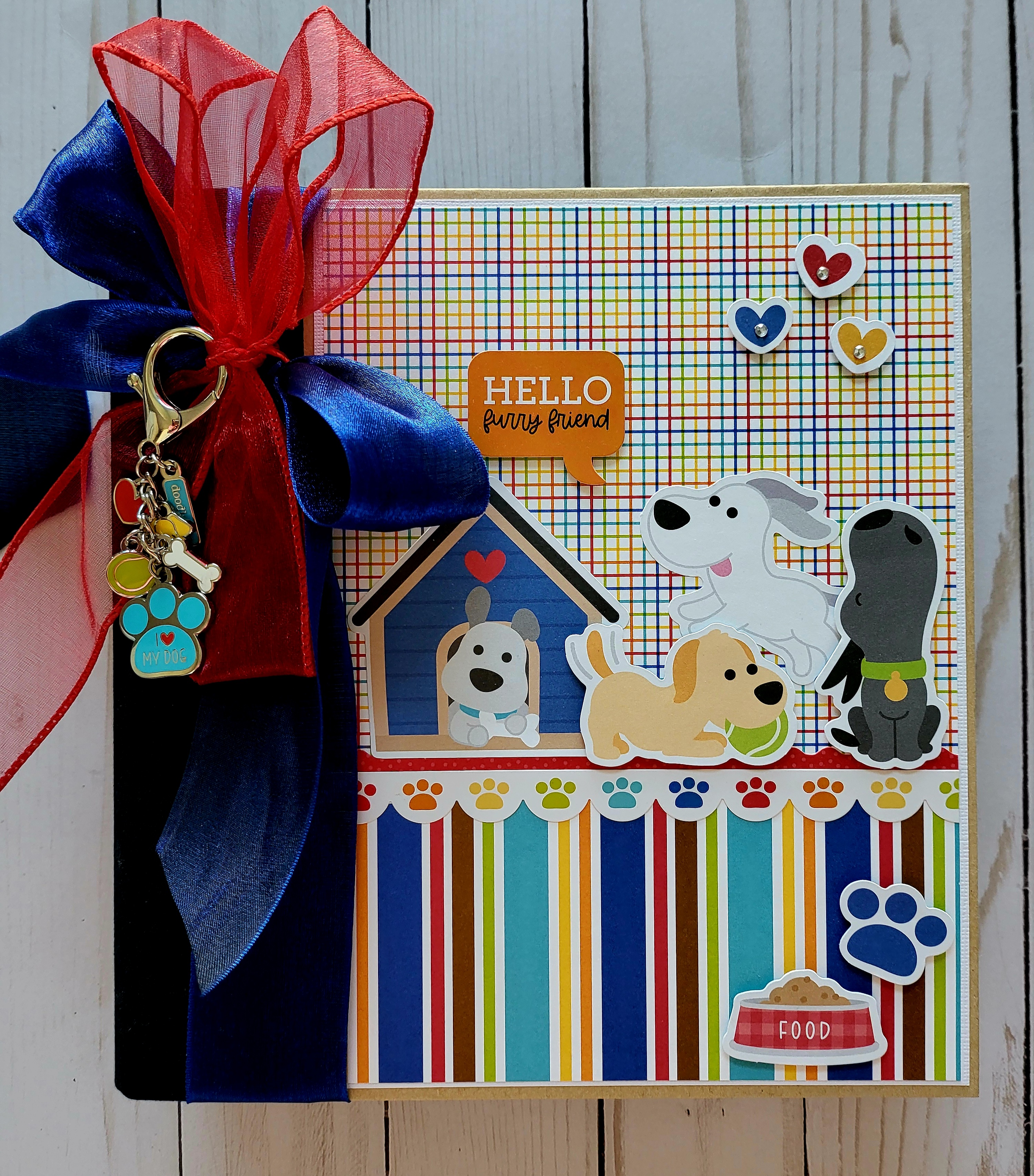 Doggone Cute 6x8 Handcrafted Dog Memory Album 