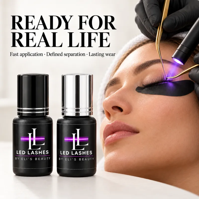 UV Lash Glue Duo: Black and Clear