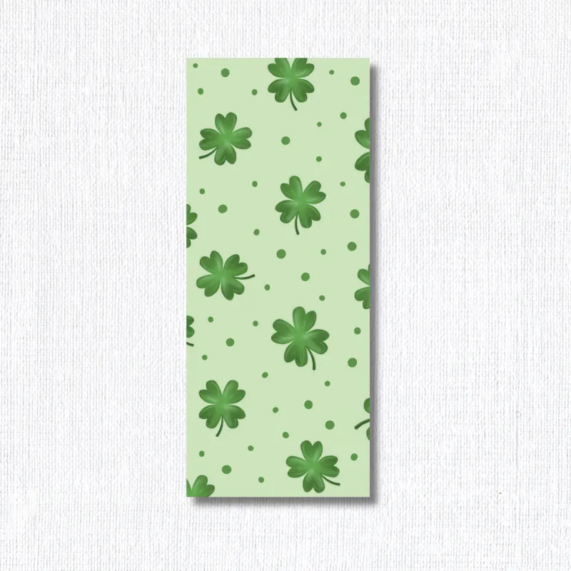 Green Clover Laminated Bookmark Pattern