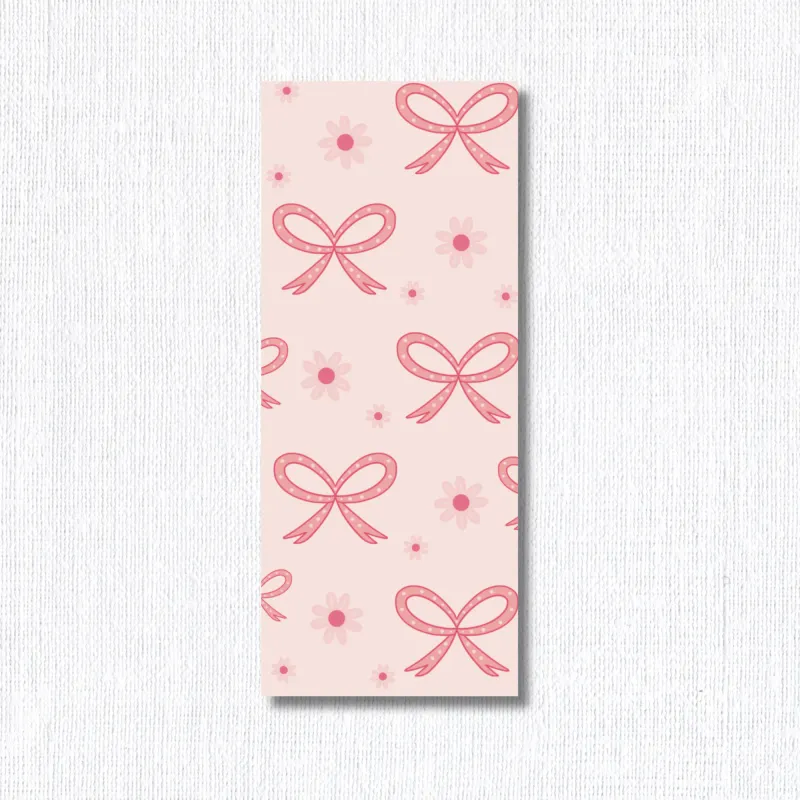 Pink Ribbons Laminated Bookmark Pattern