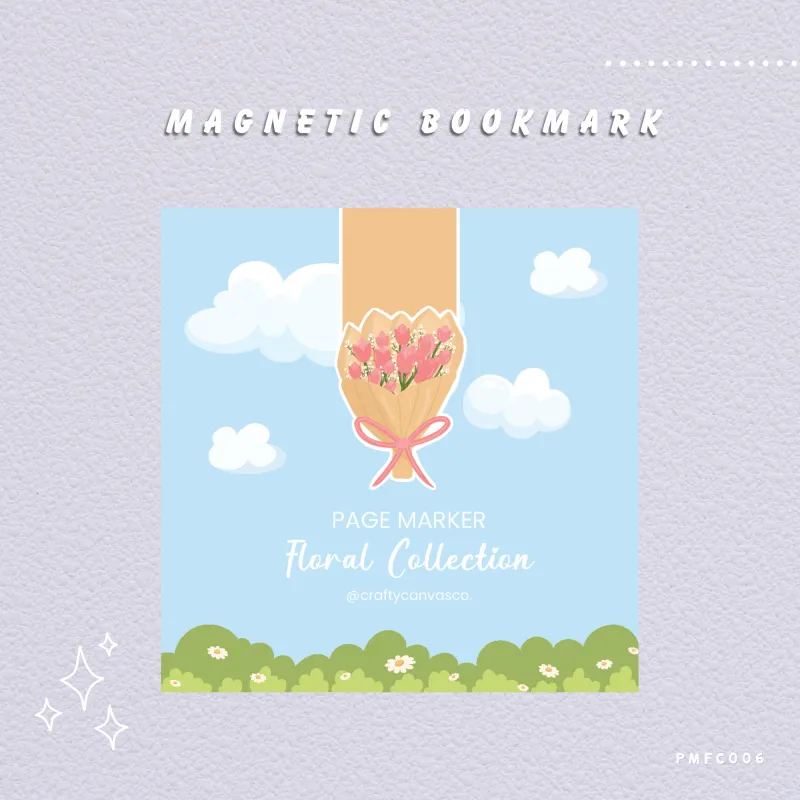 Tulips Bouquet (Floral Collection) - Magnetic Bookmark