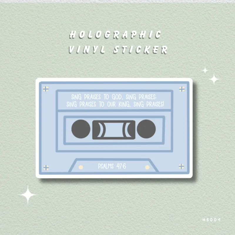 Radio Tape Holographic Sticker
