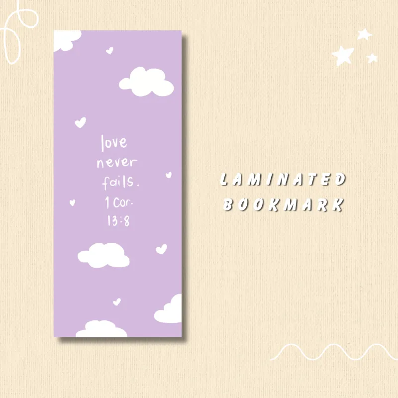 Love Never Fails Laminated Bookmark