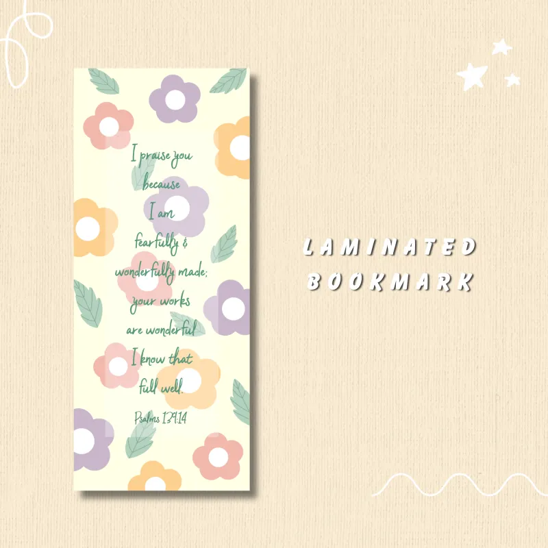 Psalm 139:14 Laminated Bookmark