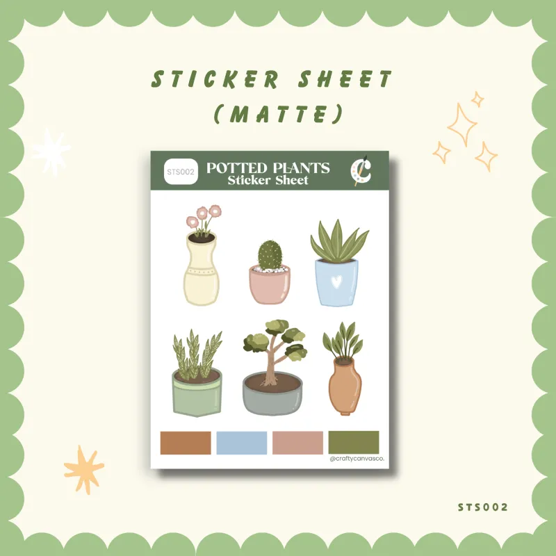 Potted Plants Sticker Sheet