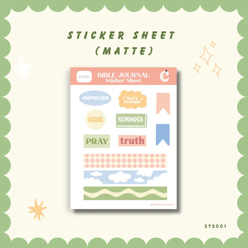 Bible Journal Sticker Sheet