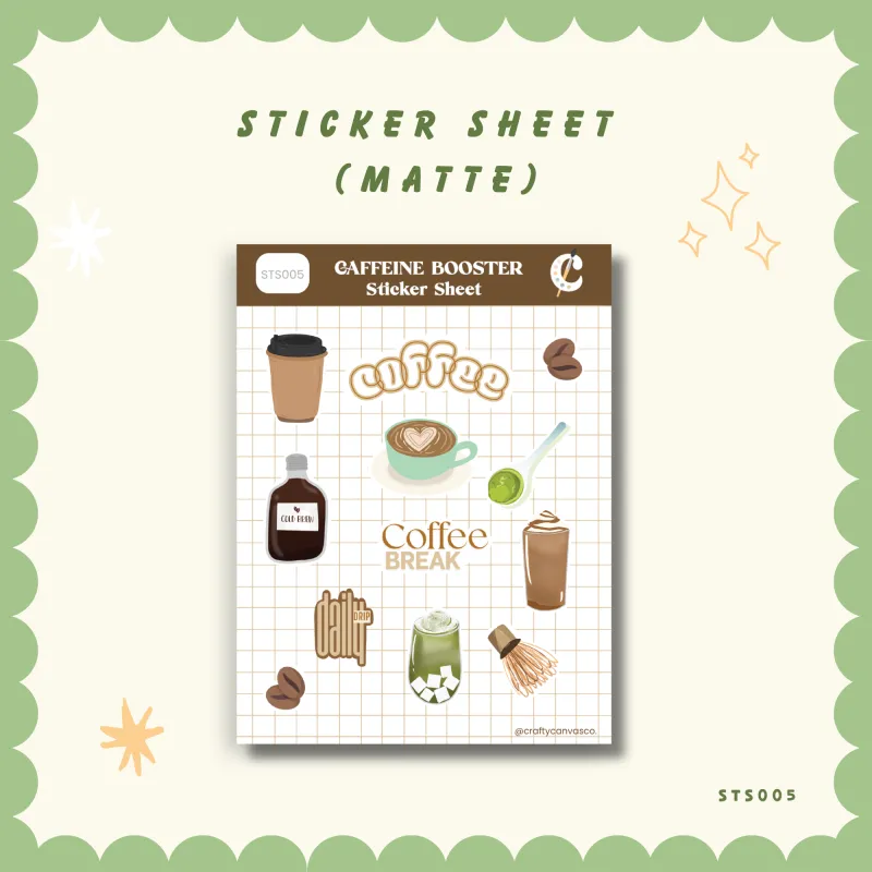 Caffeine Booster Sticker Sheet